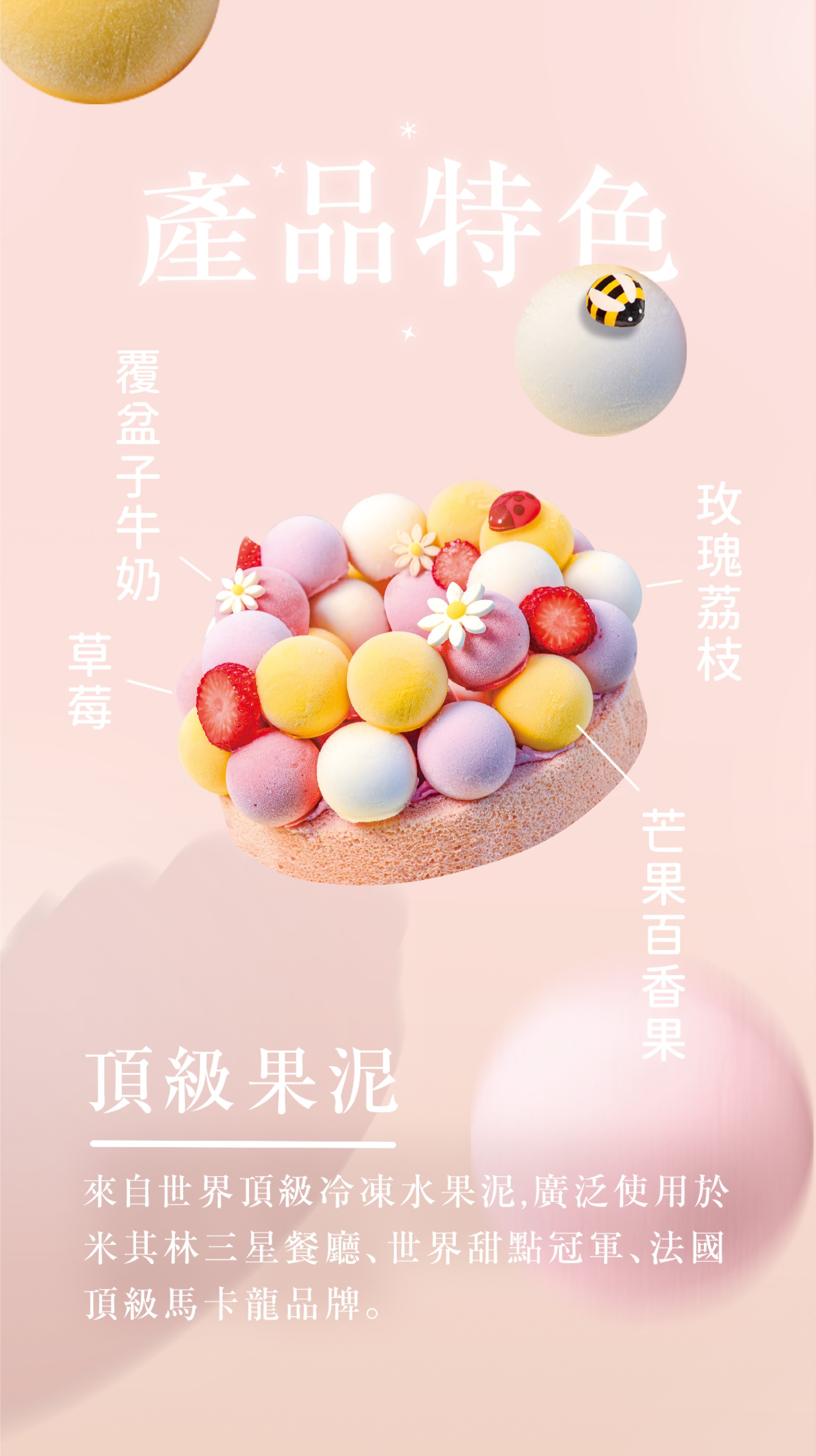 綜合水果義式冰淇淋生日蛋糕產品特色
