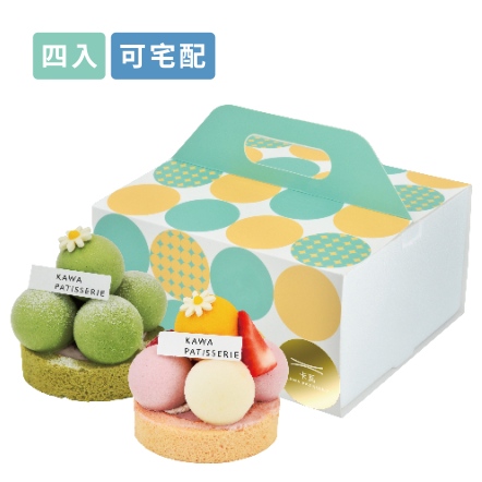 【四入】迷你冰淇淋蛋糕 水果/抹茶