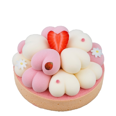 草莓可爾必思冰淇淋蛋糕(愛心)